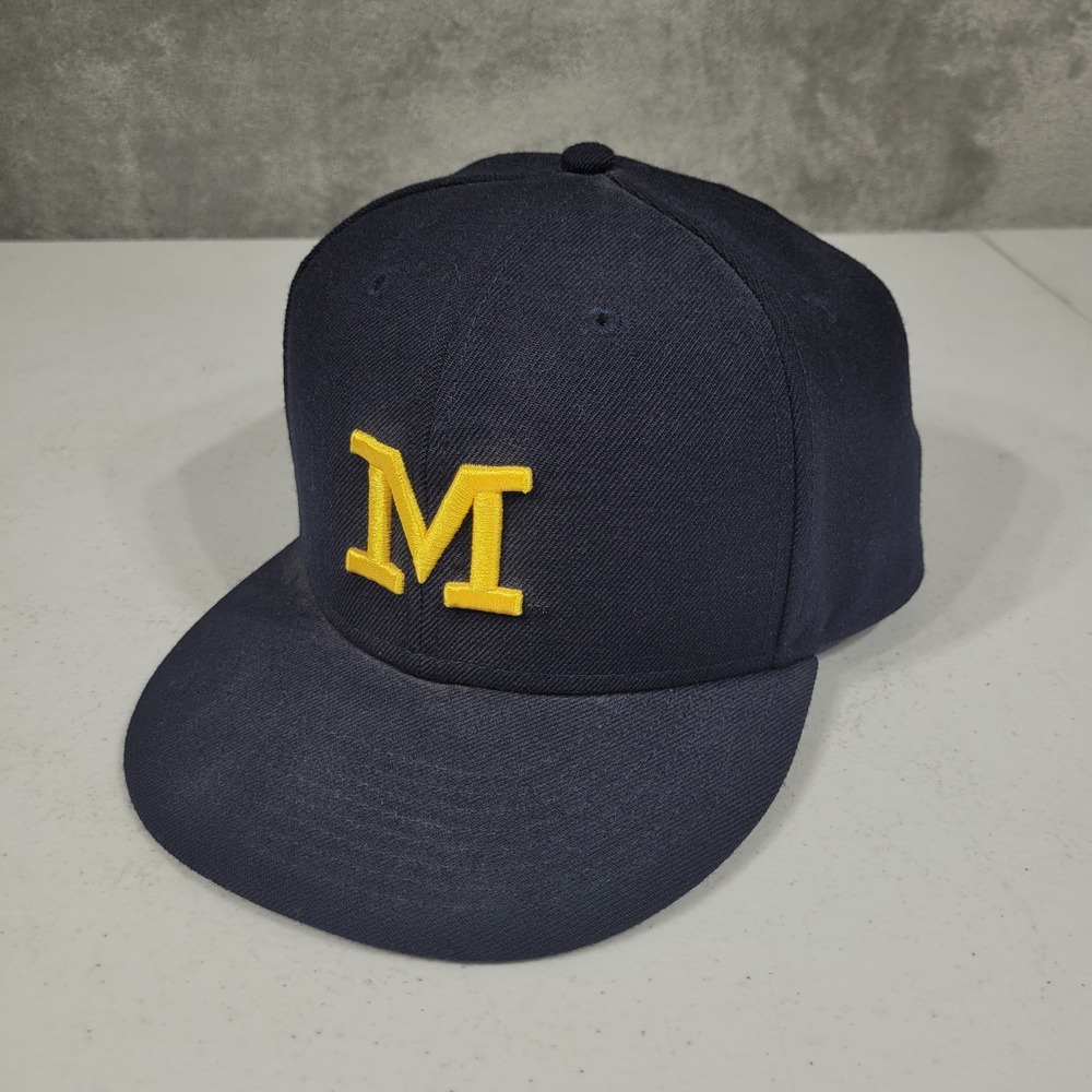 Jordan Jumpman Michigan Wolverines Size 8 Fitted Hat 100% Wool